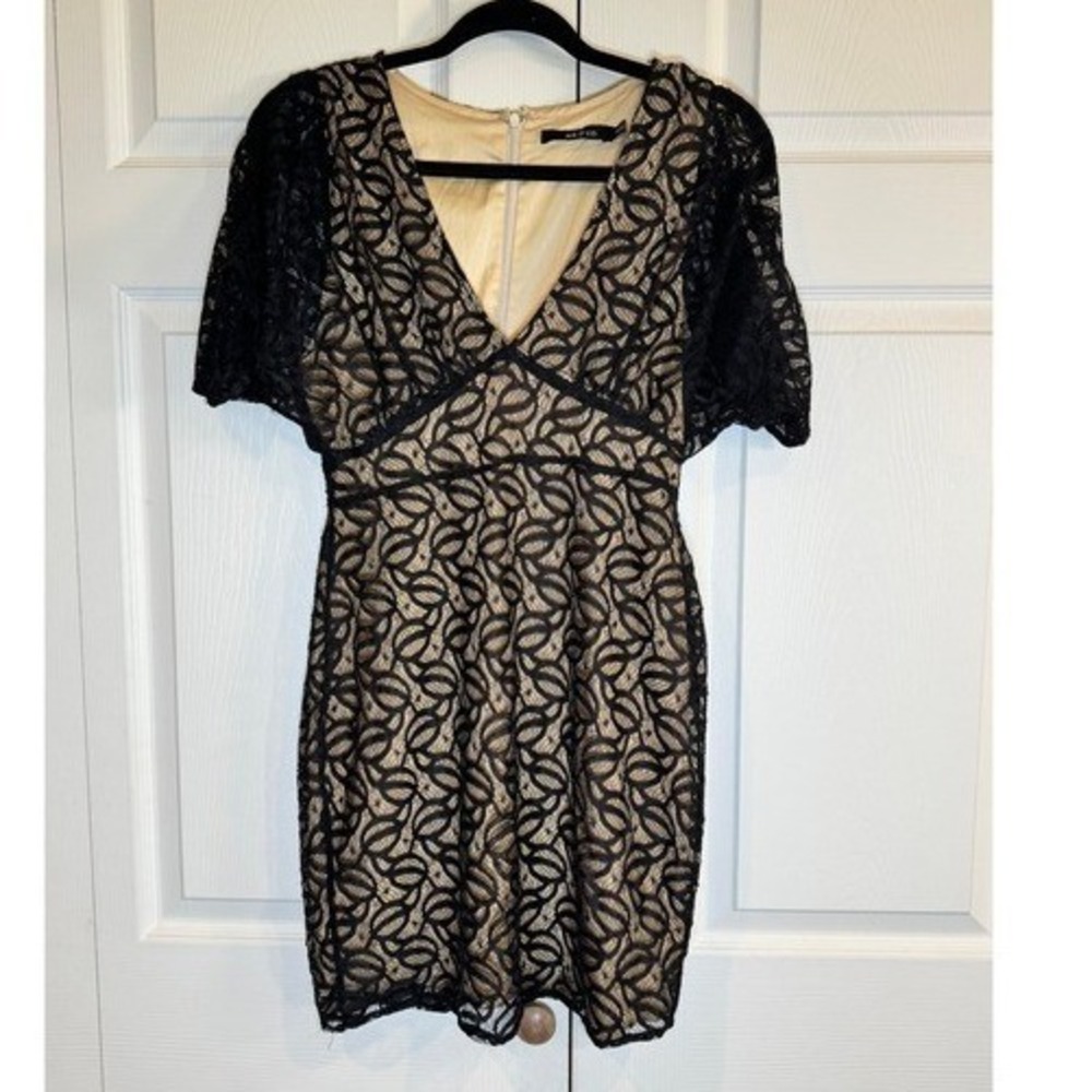 Ark & Co Womens Black Lace Sheath Dress Whimsigoth Cocktail Goth Party Wedding